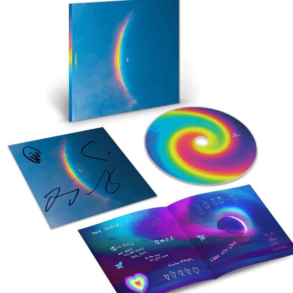 Coldplay Moon Music Signed CD Limited First Edition First Eco Rainbow EcoCD - Picture 1 of 12
